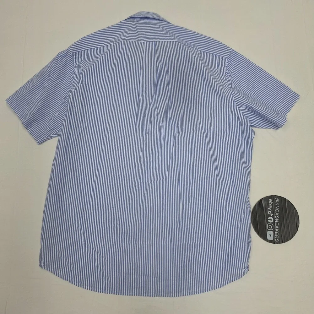 Polo Ralph Lauren Untucked Fit Short Sleeve Blue Button Shirt Men's Large